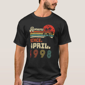 Camiseta 24 anos de idade incrível desde abril de 1998 24º