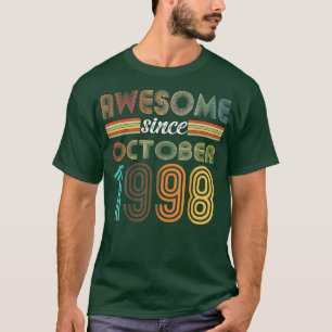 Camiseta 24 anos de idade incrível desde outubro de 1998 24