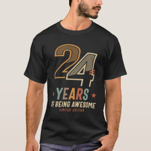 Camiseta 24 anos de incrível 2000 24º aniversário