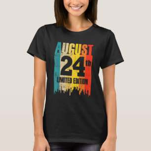 Camiseta 24 de agosto Edição limitada Mês 8 24 dias retrato