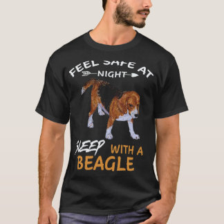 Camiseta 24 Sinta-se Seguro à Noite Dormindo Com Um Beagle