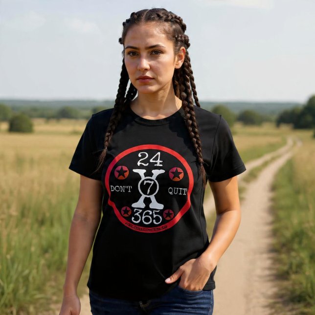 Camiseta 24X7X365 Não sair (Criador carregado)