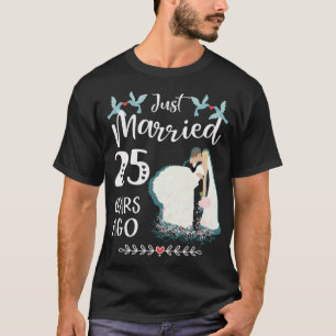 Camiseta 25º Aniversário de Casamento - Casados há 25 Anos
