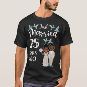 Camiseta 25º Aniversário de Casamento - Recém-Casados há 25