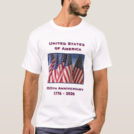 Camiseta 250º Aniversário do Patriotic White