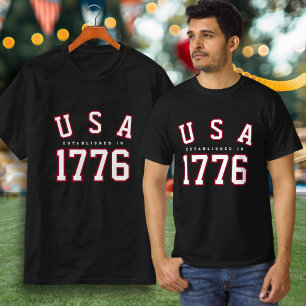 Camiseta 250º Aniversário dos EUA Estabelecidos em 1776
