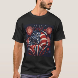 Camiseta 250º Aniversário dos EUA Fogueira Patriótica