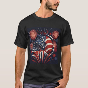 Camiseta 250º Aniversário dos EUA Fogueira Patriótica