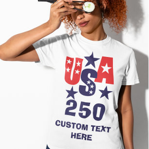 Camiseta 250º Aniversário dos EUA Modernos