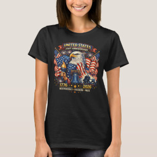 Camiseta 250º Aniversário EUA 1776–2026 Herança Americana