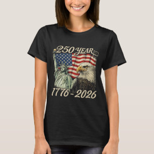 Camiseta 250º Aniversário EUA 250 Anos Americano 4 de Julho