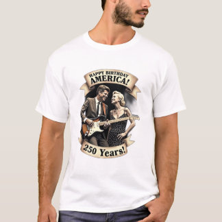 Camiseta 250º Dia da Independência dos EUA 4 de Julho