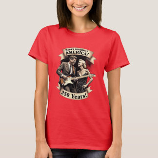 Camiseta 250º Dia da Independência dos EUA em 4 de julho