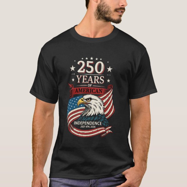Camiseta 250.º aniversário em 4 de julho de 2026 - Orgulhos (Frente)