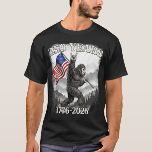 Camiseta 250 Anos 17762026 Bandeira Bigfoot Patriota Americ