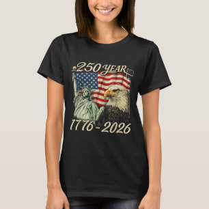 Camiseta 250 Anos 1776 2026 Aniversário de 250 anos 4 de ju