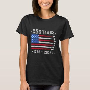Camiseta 250 Anos 1776 2026 Aniversário EUA para Homens Mul