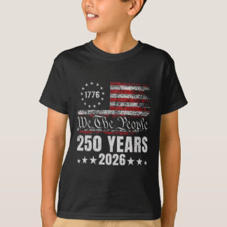 Camiseta 250 Anos 1776-2026 Vintage Patriótico 250º Anivers