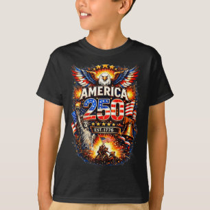 Camiseta 250 anos americano 1776 2026 250º aniversário EUA