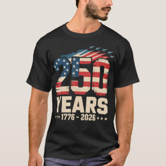 Camiseta 250 Anos Americano 1776 2026 250º Patriótico EUA