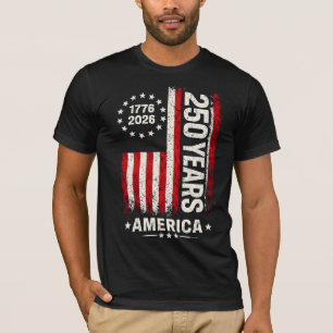 Camiseta 250 Anos Aniversário da América 250º Independência