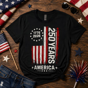 Camiseta 250 Anos Aniversário da América 250º Independência