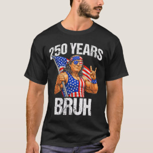 Camiseta 250 Anos Bruh Ben Franklin Sinal de Rocha 250º Ani