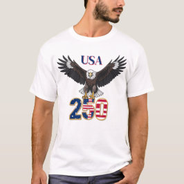 Camiseta 250 Anos de Aniversário Águia Americana