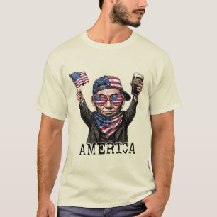 Camiseta 250 Anos de Aniversário da América 1776 Lincoln Ab