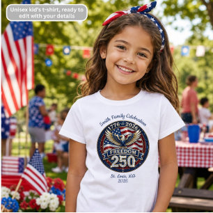 Camiseta 250 Anos de Aniversário de Liberdade Patriota Infa