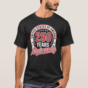 Camiseta 250 Anos de Aniversário dos EUA