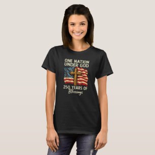 Camiseta 250 Anos de Bênção Nação Cristã EUA 250º
