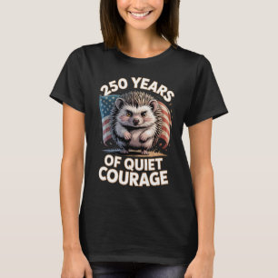 Camiseta 250 Anos de Coragem Silenciosa Arte de Ouriço