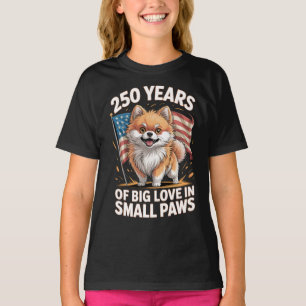 Camiseta 250 Anos de Grande Amor em Pequenas Patas Pomerâni
