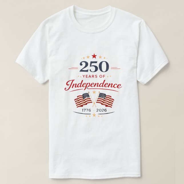 Camiseta 250 Anos de Independência  (Frente do Design)