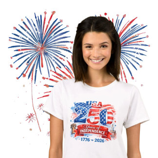 Camiseta 250 Anos de Independência Aniversário 4 de Julho