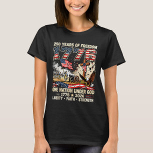 Camiseta 250 anos de liberdade 1776 uma nação sob deus eua