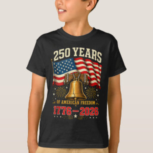 Camiseta 250 anos de liberdade americana patriótico retrô E