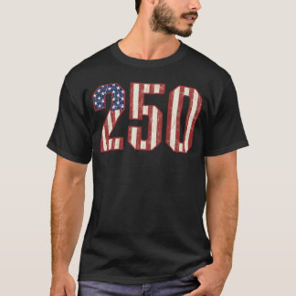 Camiseta 250 Anos de Liberdade Vintage EUA Patriótico 250 D