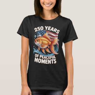 Camiseta 250 Anos de Momentos Pacífico Arte de Peixe Dourad