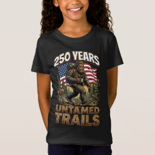 Camiseta 250 Anos de Trilhas Indomáveis Bigfoot Patriótico