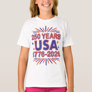 Camiseta 250 Anos EUA   1776-2026 Semiquincentenário