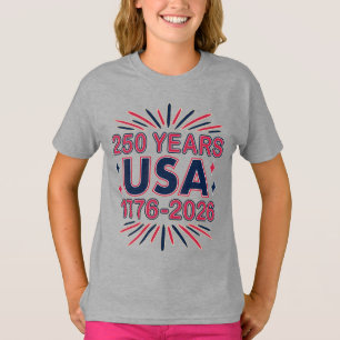 Camiseta 250 Anos EUA 1776-2026 Semiquincentenário