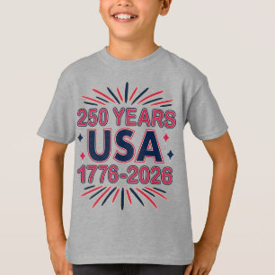 Camiseta 250 Anos EUA   1776-2026 Semiquincentenário