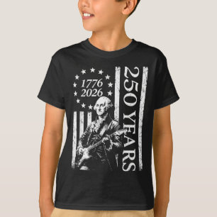 Camiseta 250 anos guitarra patriota bandeira americana 4 de