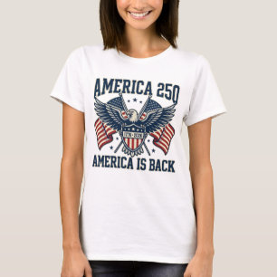 Camiseta 250 Anos Mulheres America Está de Volta
