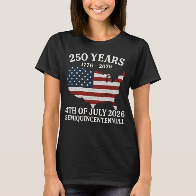 Camiseta 250.o aniversário do Semiquinentenário 1776-2026 d (Frente)