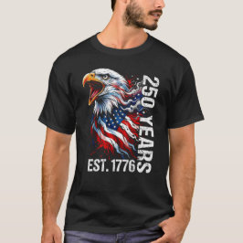 Camiseta 250 Years Est 1776 Vintage Bald Eagle USA Flag