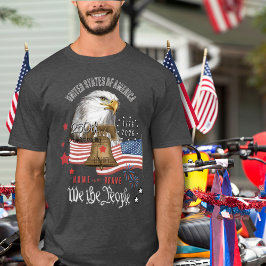 Camiseta 250 Years of America We The People Eagle & Liberty