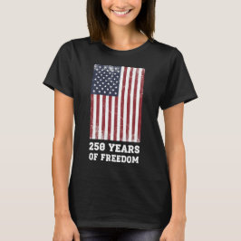 Camiseta 250 Years of Freedom USA Flag Vintage Patriotic 